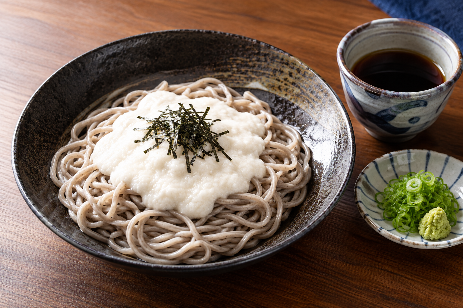 とろろそばの盛り付けイメージ