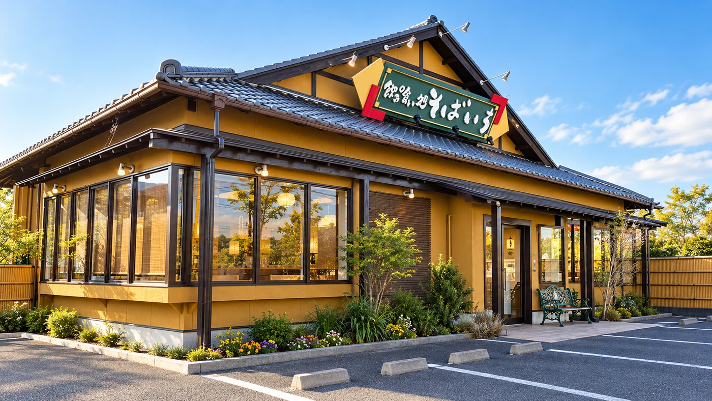 ご来店デモの群馬会場・そばいちの外観